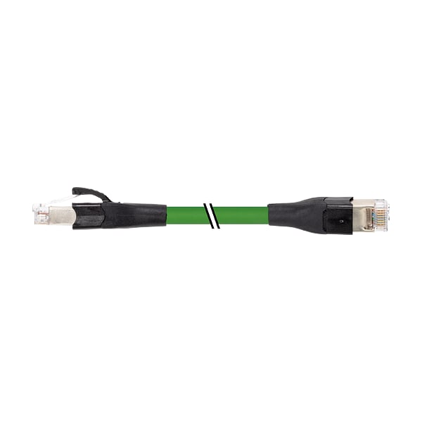 Murrelektronik RJ45 male 0 Degree/RJ45 male 0 Degree Professio.-Line Gigabit, PUR 4x2xAWG26 shielded gn UL/CSA 1m 7000-74311-7900100 - main